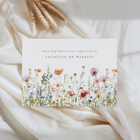 Wildflower Wedding Registry エンクロージャーカード