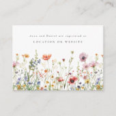 Wildflower Wedding Registry エンクロージャーカード (正面)