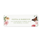Wildflower Wedding Return Address Labels ラベル (正面)
