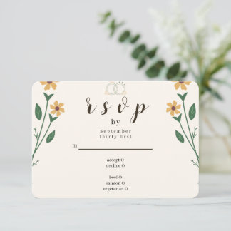 Wildflower Wedding RSVP Card