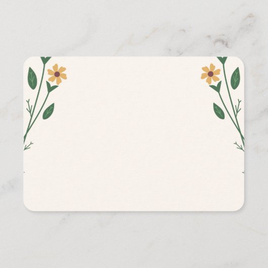 Wildflower Wedding RSVP Card (裏面)