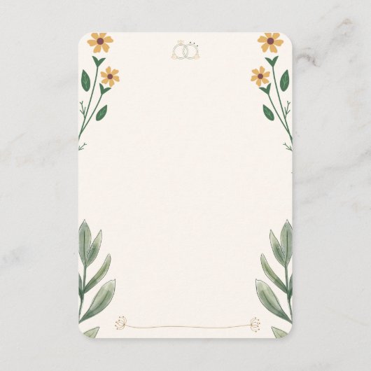 Wildflower Wedding RSVP Card (裏面)