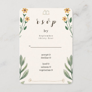 Wildflower Wedding RSVP Card