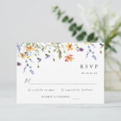 Wildflower Wedding RSVP Card (スタンド正面)