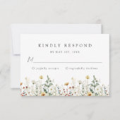 Wildflower Wedding RSVP Card (正面)