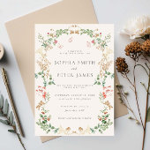 Wildflower Wedding Rustic Floral 招待状