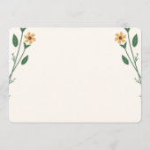 Wildflower Wedding Save the Date Card  セーブザデート (裏面)