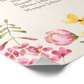 Wildflower Wedding Seating Chart Poster ポスター (角)