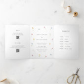Wildflower Wedding Trifold | Timeline & RSVP 三つ折り招待状 (内部)