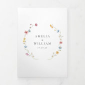 Wildflower Wedding Trifold | Timeline & RSVP 三つ折り招待状 (カバー)