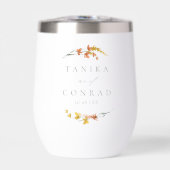 Wildflower Wedding Watercolor Names Gold ID954 (正面)