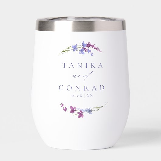 Wildflower Wedding Watercolor Names Peri ID954 (背面)