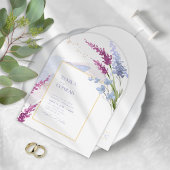 Wildflower Wedding Watercolor Peri Arch ID954 招待状