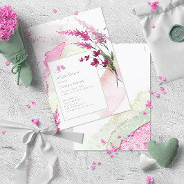 Wildflower Wedding Watercolor Shower フクシア ID954