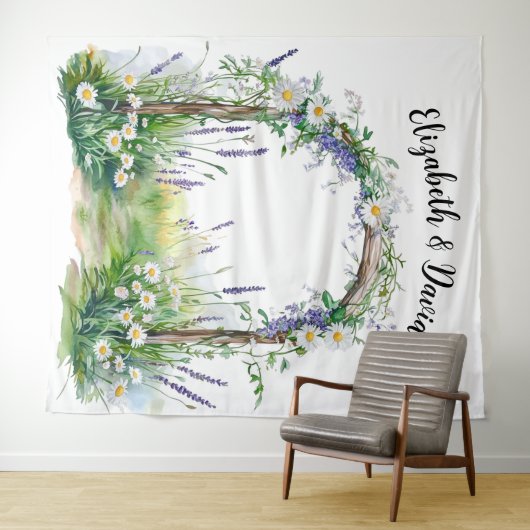 Wildflower Whimsy Backdrop タペストリー (インサイチュ(横))