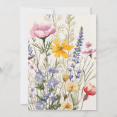 Wildflower Wild Flower Floral Garden Wedding  招待状 (裏面)