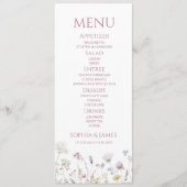 Wildflower Wild Flower Floral Garden Wedding Food メニュー (正面)