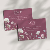 Wildflower Wild Flower Floral Wedding RSVP Card