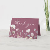 Wildflower Wild Flowers Floral Garden サンキューカード (正面)