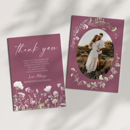 Wildflower Wild Flowers Floral Garden Custom Photo サンキューカード