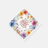 Wildflower Wild One 1st birthday スタンダードカクテルナプキン (角)