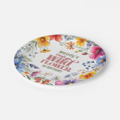 Wildflower Wild One 1st birthday  ペーパープレート (アングル)