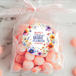 Wildflower Wild One 1st birthday  ラウンドシール