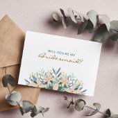 Wildflower Will You Be My Bridesmaid プロポーザルカード 招待状