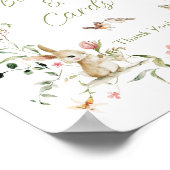 Wildflower Woodland Animals Shower Books and Cards ポスター (角)