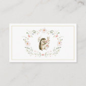 Wildflower Woodland Baby Animals Display Shower エンクロージャーカード (裏面)