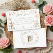 Wildflower Woodland Baby Animals Display Shower エンクロージャーカード
