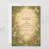 Wildflower Woodland Garden Wedding 招待状 (正面)