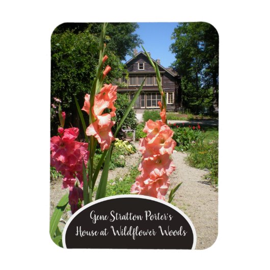 Wildflower WoodsのGene Stratton Porter's House マグネット (縦)