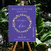 Wildflower Wreath Floral Welcome to Our Wedding ポスター