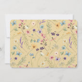 Wildflower Yellow Baby Shower Invitation 招待状 (裏面)