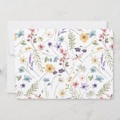 Wildflower Yellow Baby Shower Invitation 招待状 (裏面)