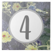 WildflowerMenagerie House Digit独身の番号 タイル (正面)