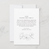 Wildflowersエレガントモダン結婚のThank You写真 サンキューカード (裏面)