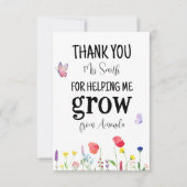 wildflowers夏の先生感謝ありがとう サンキューカード (正面)