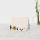 Wildflowers私の法エレガントのベージュの父結婚の カード (裏面)