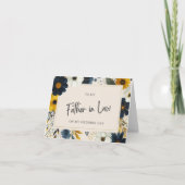 Wildflowers私の法エレガントのベージュの父結婚の カード (正面)