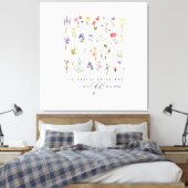 Wildflowers 引用文 サブリメーション 水彩画 キャンバスプリント (インサイチュ (寝室))