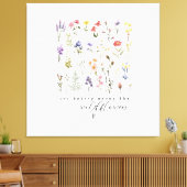 Wildflowers 引用文 サブリメーション 水彩画 キャンバスプリント (インサイチュ (リビング))