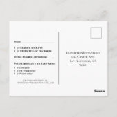 Wildflowers 素朴 on Barn Wood Wedding RSVP ポストカード (裏面)