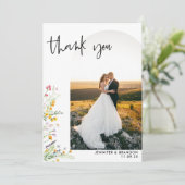Wildflowers 結婚's Arch Photo Thank you サンキューカード (スタンド正面)