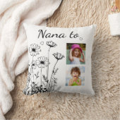 Wildflowers 2 Photo Collage Grandchildren Nana クッション (ブランケット)