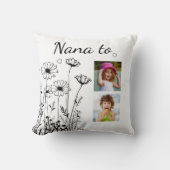 Wildflowers 2 Photo Collage Grandchildren Nana クッション (正面)