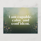 Wildflowers Affirmation Uplifting Message ポストカード (正面)