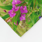 Wildflowers Alaskan Valley フリースブランケット (角)