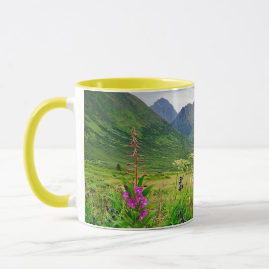 Wildflowers Alaskan Valley マグカップ (左)